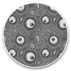 2 x Vinyl Stickers 20cm (bw) - Lime Green Zombie Eyeballs  #39685