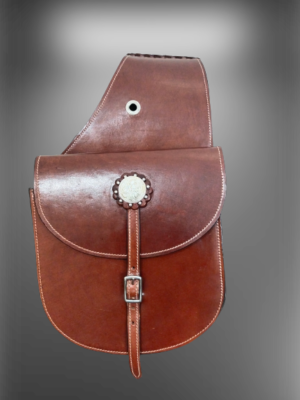 Sac en simili cuir marron et or - Les mains de fée
