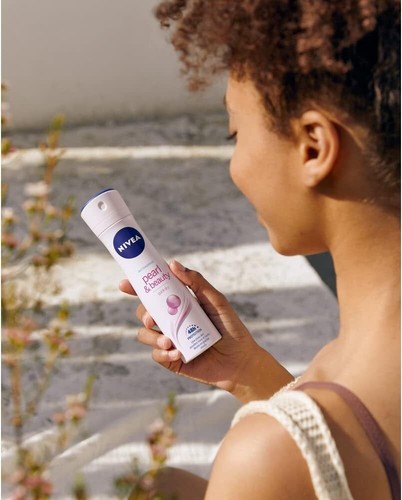 3 X NIVEA Pearl & Beauty Anti-Perspirant Deodorant Spray (150ml), Women's Deodor - Picture 2 of 4
