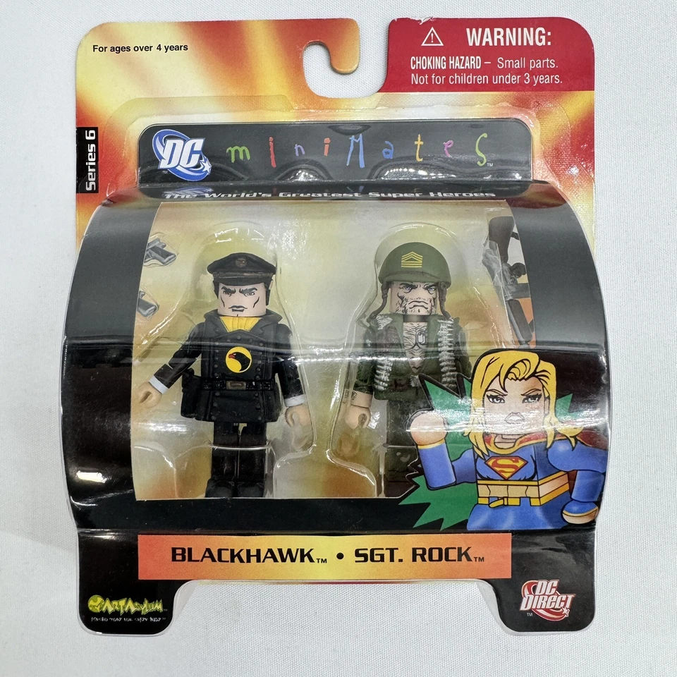 DC Minimates Serie 6 Blackhawk y Sgt RockFigures Art Asylum 2007 Nuevo Foto 2 de 4
