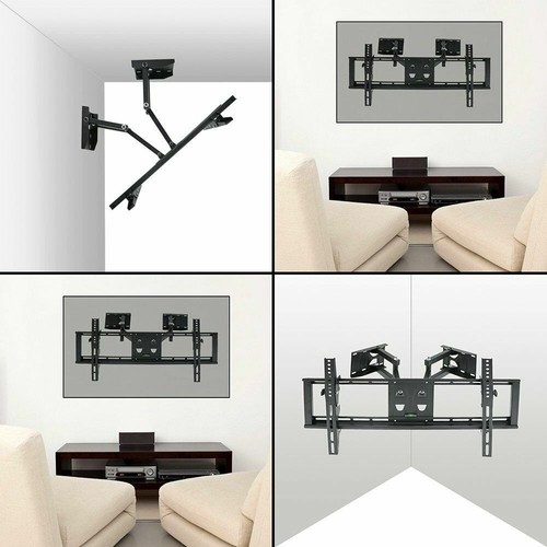 Corner Wall Mount Bracket for Samsung LG Vizio Sony Sharp Full Motion Smart TV - Picture 4 of 12