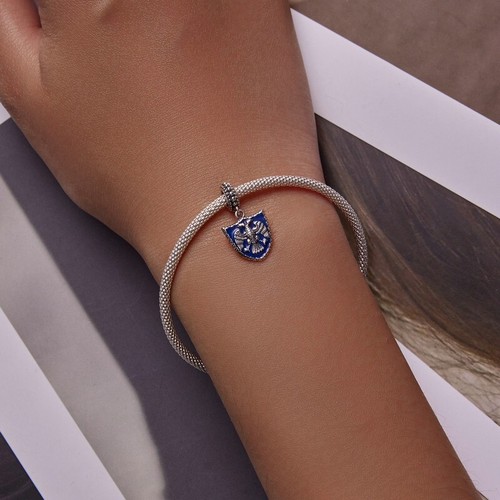 Charm Scudo Vessillo Stemma in argento 925 - Les Folies (Modello Pandora) - Foto 3 di 12