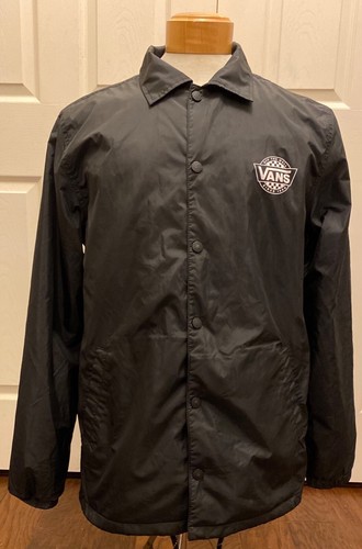 Men's Medium Vans Off The Wall  Windbreaker Jacket black  Skatewear Skateboard  - Picture 2 of 12