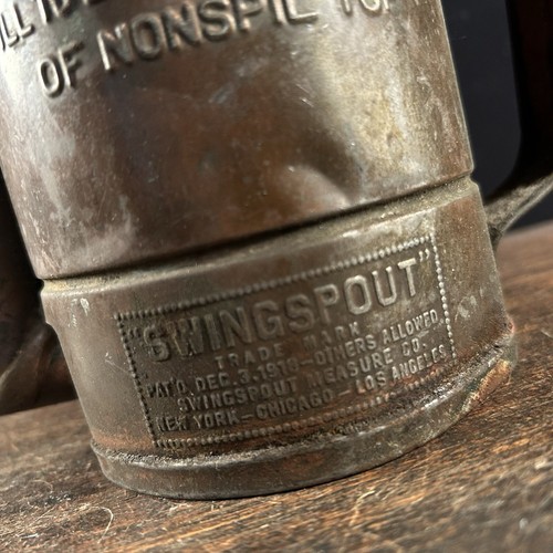 Antique 1913 Oil Can Imperial Copper One Quart Liquid Container w Swingspout - Picture 3 of 23