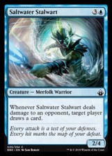 Saltwater Stalwart Light Play, English Magic the Gathering MTG Battlebond