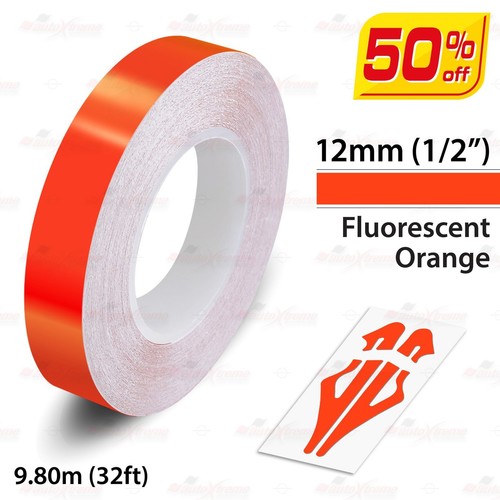 BRIGHT ORANGE Roll Pin Stripe PinStriping Line Adhesive Tape Vinyl Car STICKER - Picture 19 of 27