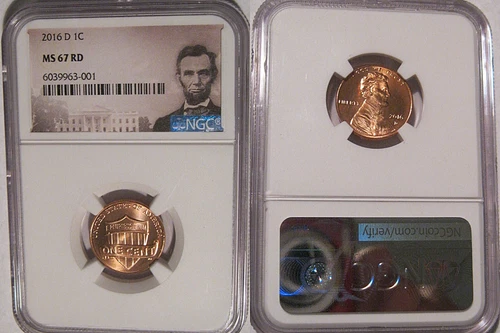 2016 D Lincoln SHIELD Cent 1c NGC MS 67 RD Lincoln Label