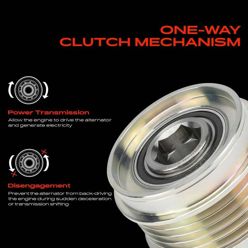 Embrague rueda libre alternador para Volvo C70 2006 S40 2004 2005 2006 V50 2005-2006 Foto 3 de 4