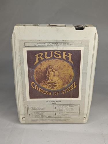 Rush "Caress of Steel" 8 Track Tape Cartridge MC8 1 1046 Mercury White - Imagen 7 de 17