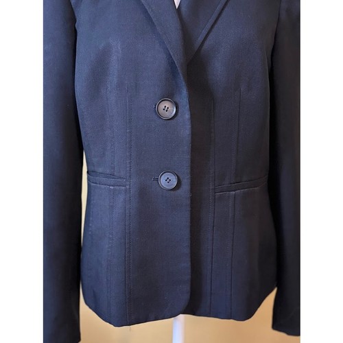 Kasper Women's Black Classic Two Button Blazer Size 10 - Picture 2 of 9