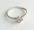 Vintage Beautiful Ring White stones Sterling Silver 925 Women Jewelry size 7.25