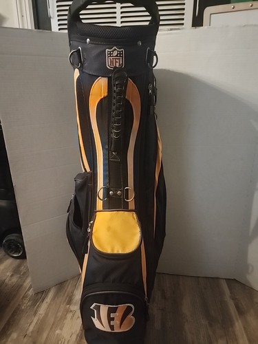 Cincinnati Bengals Golf Wilson Stand Bag 5 Way Divider Black/Orange - Picture 2 of 6