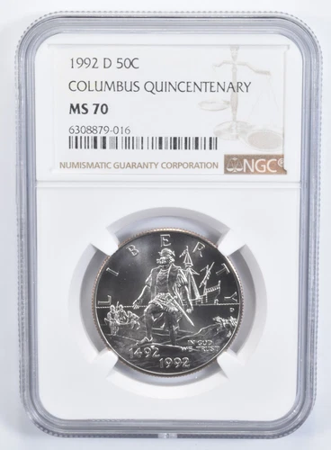 MS70 1992 D Christopher Columbus Commemorative Half Dollar NGC *5450