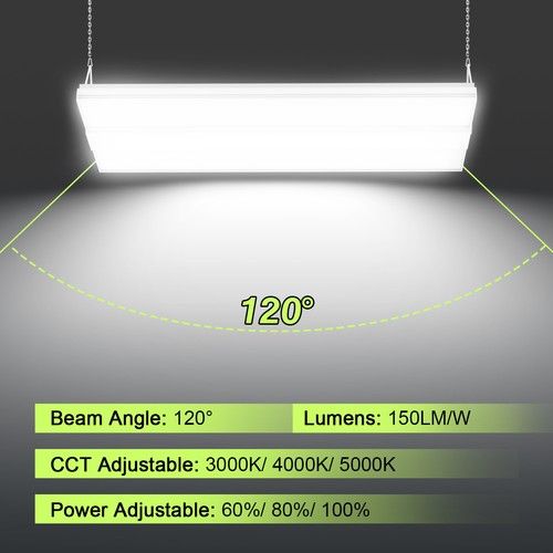LED LINEAR HIGH BAY LIGHT 150W/120W/90W CCT TUNABLE 3/4/5K 100-277VAC WHITE - Picture 5 of 16