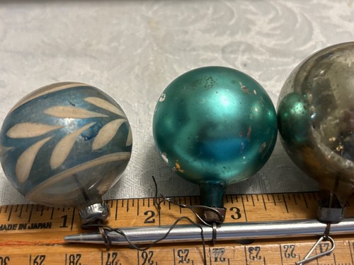 7 ADORNOS BOLAS NAVIDAD CRISTAL VINTAGE AZUL VERDE Tallas Surtidas - Imagen 8 de 24