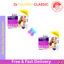 2x FELIWAY Classic 3 x 30 Day Refill 48ml Value Pack Happy Cat  Calming&Comfort