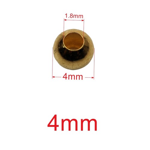 2/3/4mm Metal Copper fishing beads Round Fly Tying Brass Nymph Streamer Bugs DIY - Picture 17 of 17
