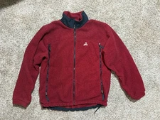Vintage EMS Eastern Mountain Sports Full Zip Fleece Jacket Mens Size Large Red