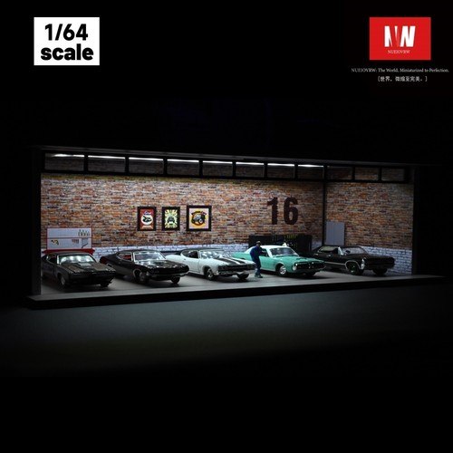 1:64 Diorama Diecast Car Garage Model LED Parking Lot Scene Display Case Gift US - Picture 288 of 300