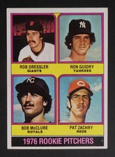 1976 Topps 1976 Rookie Pitchers Ron Guidry, Bob McClure, Pat Zachry #599 (RC)