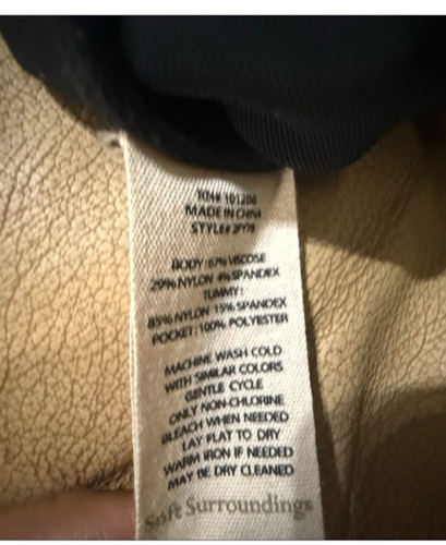 NEW Soft Surroundings Soft Essential Ponte Slim Ankle Pants Black Size LARGE - Picture 9 of 15