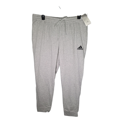 Adidas Men’s Tall Tapered Cuff Pants Grey Heather Size 2XL Essentials Jersey - Picture 4 of 20