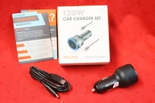 REXING - 120W Vehicle Quick Charger with 2 USB-C & 1 USB For iPhone/Andriod #N1