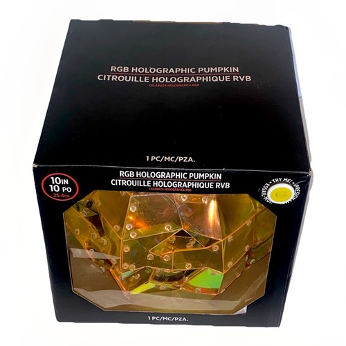 Halloween Prismático Iridiscente 10 Pulgadas Calabaza Luz LED Decoración - Imagen 3 de 9