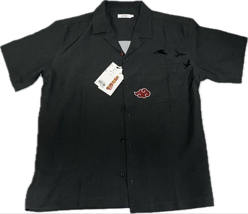 Naruto x Graniff Akatsuki Big Silhouette Open Collar Shirt Unisex S New - Picture 2 of 5