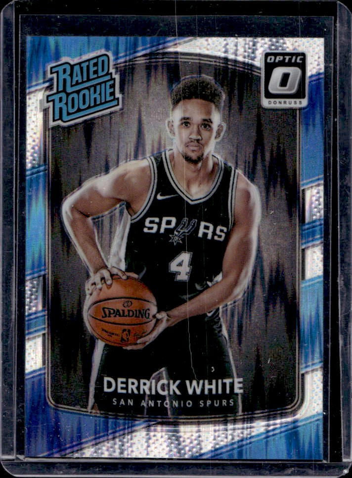 2017-18 Donruss Optic Derrick White Rated Rookie Shock RC #172 Spurs
