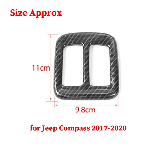 Rear Air Conditioning Vent Outlet Trim for Jeep Compass 2017-2020 Carbon Fiber - Picture 2 of 13