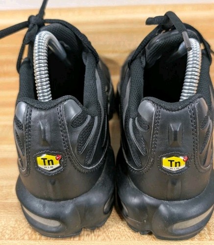 Nike Air Max Plus TN Triple Black Size 7Y 655020-053 - Picture 8 of 19