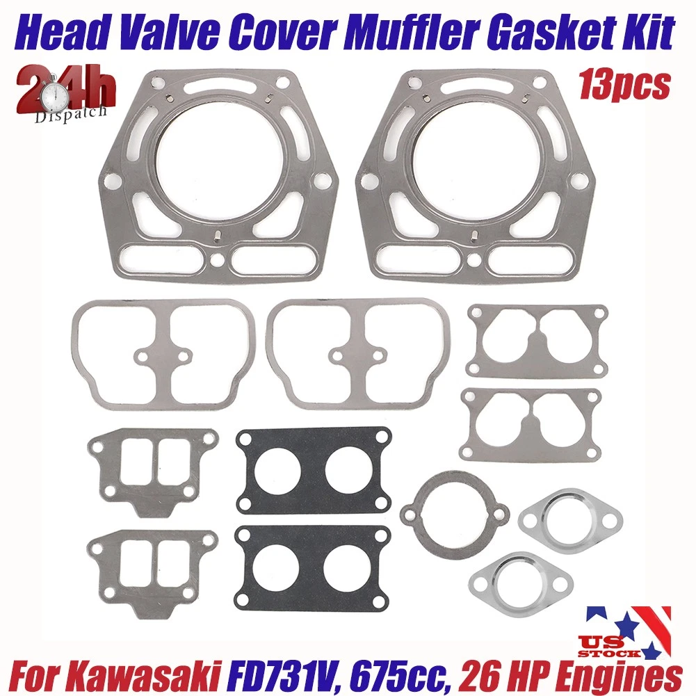 Gasket Kit For Kawasaki FD731V 26HP 675cc Engine Head Valve Cover