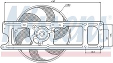 85597 NISSENS Lüfter, Motorkühlung für RENAULT