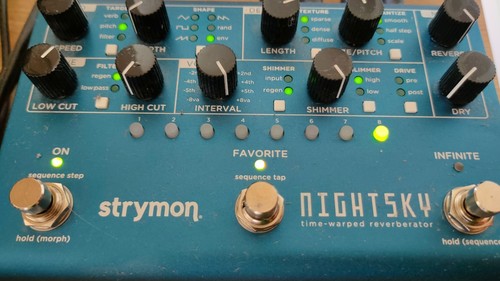 Strymon - Reverb Pedal - NightSky - Time Warped Reverberator - Blue