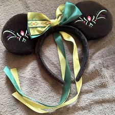 Disney Parks Frozen Anna Fantasy Springs Green Minnie Mickey Mouse Ear Headband