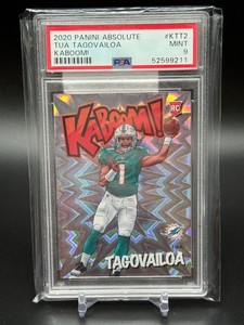 2020 Panini Absolute KABOOM CASE HIT SSP Tua Tagovailoa Rookie RC #K-TT2 - PSA 9