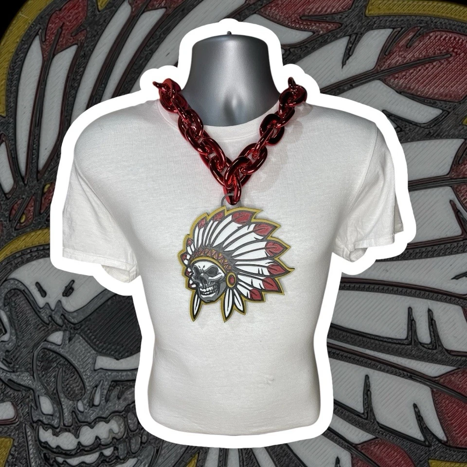 Collar colgante con logotipo escolar cadena de abanico de equipo deportivo personalizado MVP rotación de gran tamaño Foto 3 de 4