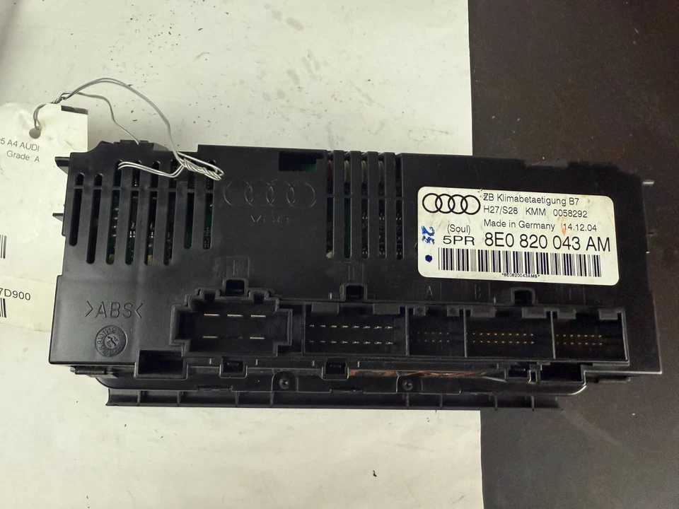 Interruptor de control de temperatura climatizada aire acondicionado Audi A4 S4 2005-2009 negro 8E0820043AM OEM Foto 4 de 4