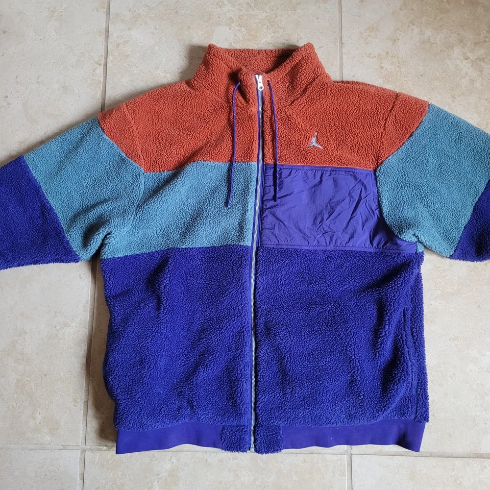 Air Jordan Sherpa Mens XL Full Zip Jacket Colorblock Engineered - Image 2 of 4