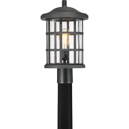 Quoizel CSE9010EK Crusade 17.25" Outdoor Lantern Post in Earth Black - Picture 4 of 5