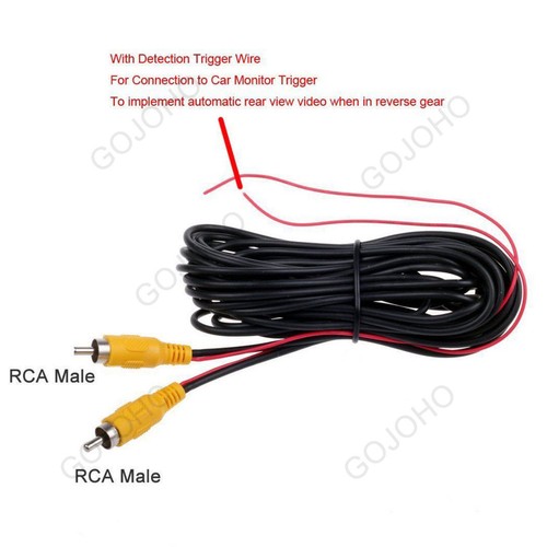 33Ft RCA Reverse Rear View Backup Camera Parking Video Extension Cable Cord Wire - Picture 7 of 8