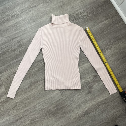 Suéter Gap Mujer Talla XS Rosa Acanalado Cuello Alto 100% Algodón De Colección Manga Larga - Imagen 2 de 6