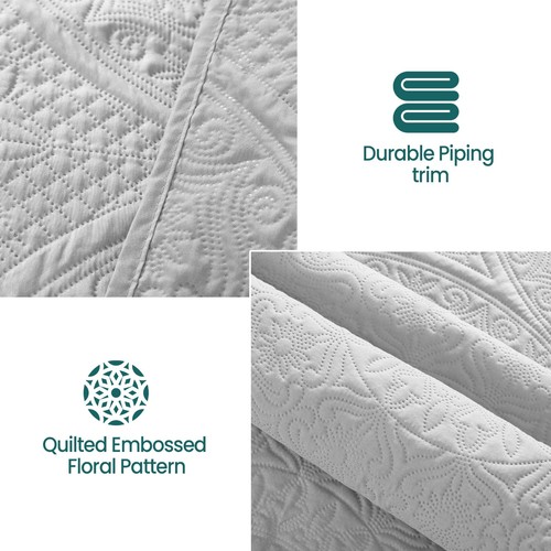 3PCS Oversized Bedspread Set Coverlet Set Lightweight Quilt Set Comforter Set - Picture 131 of 172