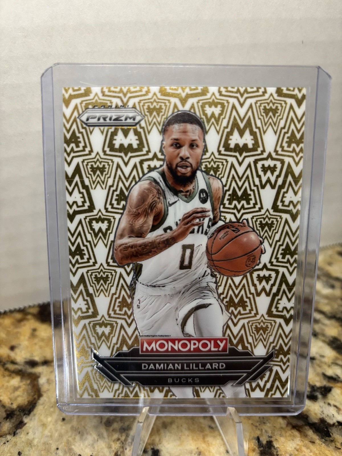 Rare SP 24-25 Panini Prizm Damian Lillard #W4 White Millionaire Monopoly Prizm