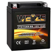 Weize YTX14AH-BS High Performance - Maintenance Free-Sealed AGM ATV Motorcycle