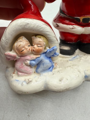 Vintage Lefton Weihnachtsmann Mütze Engel Babys Keramik Weihnachtsfigur Taiwan - Bild 5 von 20