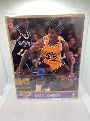 1991 NBA Hoops 8x10 Lakers Magic Johnson Action Photo Glossy Printed New/Sealed - Picture 1 of 2