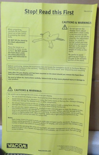 Wacom Cintiq 21UX DTK-2100 Interactive Graphic Pen Display Monitor + Stand + Box - Picture 8 of 13