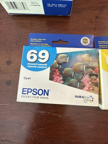 Epson 68 / 69 Ink Cartridges Cyan / Yellow & 2 Black Cartridges New & Sealed - Picture 4 of 7